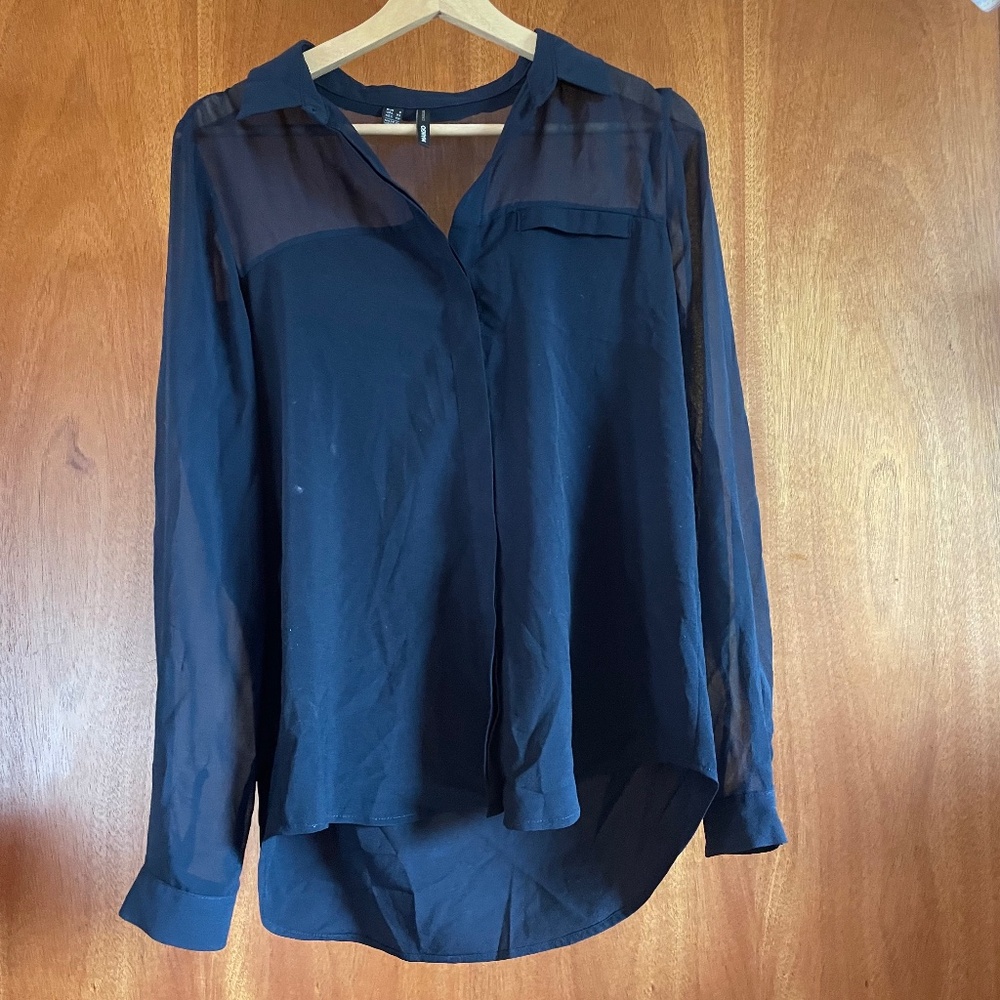 Navy Blue Button Down